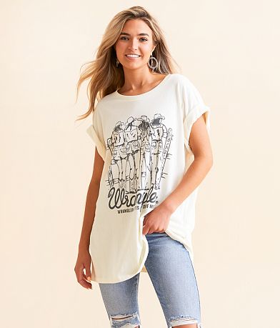 Wrangler® Drive Me Nuts Oversized T-Shirt front view