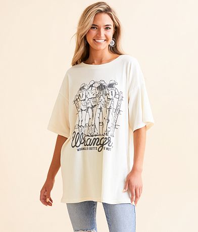 Wrangler&#174; Drive Me Nuts Oversized T-Shirt full left side view