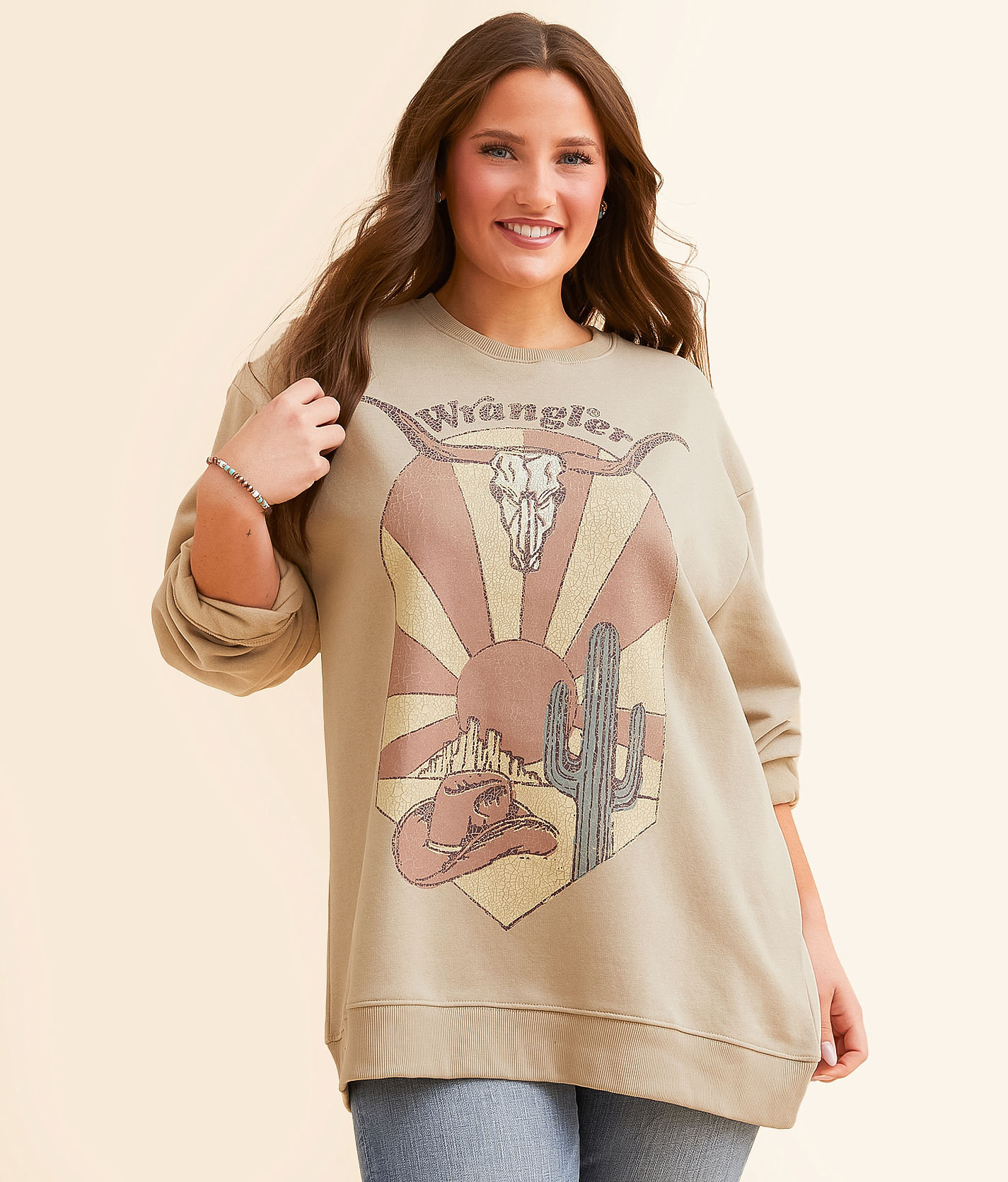 PUCKER UP COWBOY ビッグシルエット スウェット アイボリー Pucker up Cowboy Sweatshirt, Cowgirl Pucker up Valentines Day