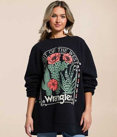 Wrangler® Cactus Flowers Oversized Pullover front view
