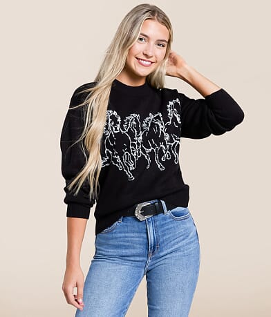 Wrangler® Horses Sweater front view