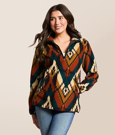 Wrangler® Sherpa Quarter Zip Pullover front view