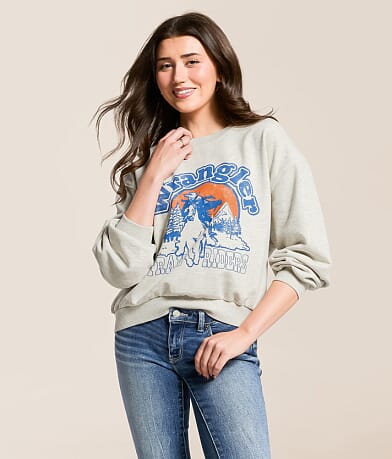 Wrangler® Cowboy Country Oversized Pullover front view