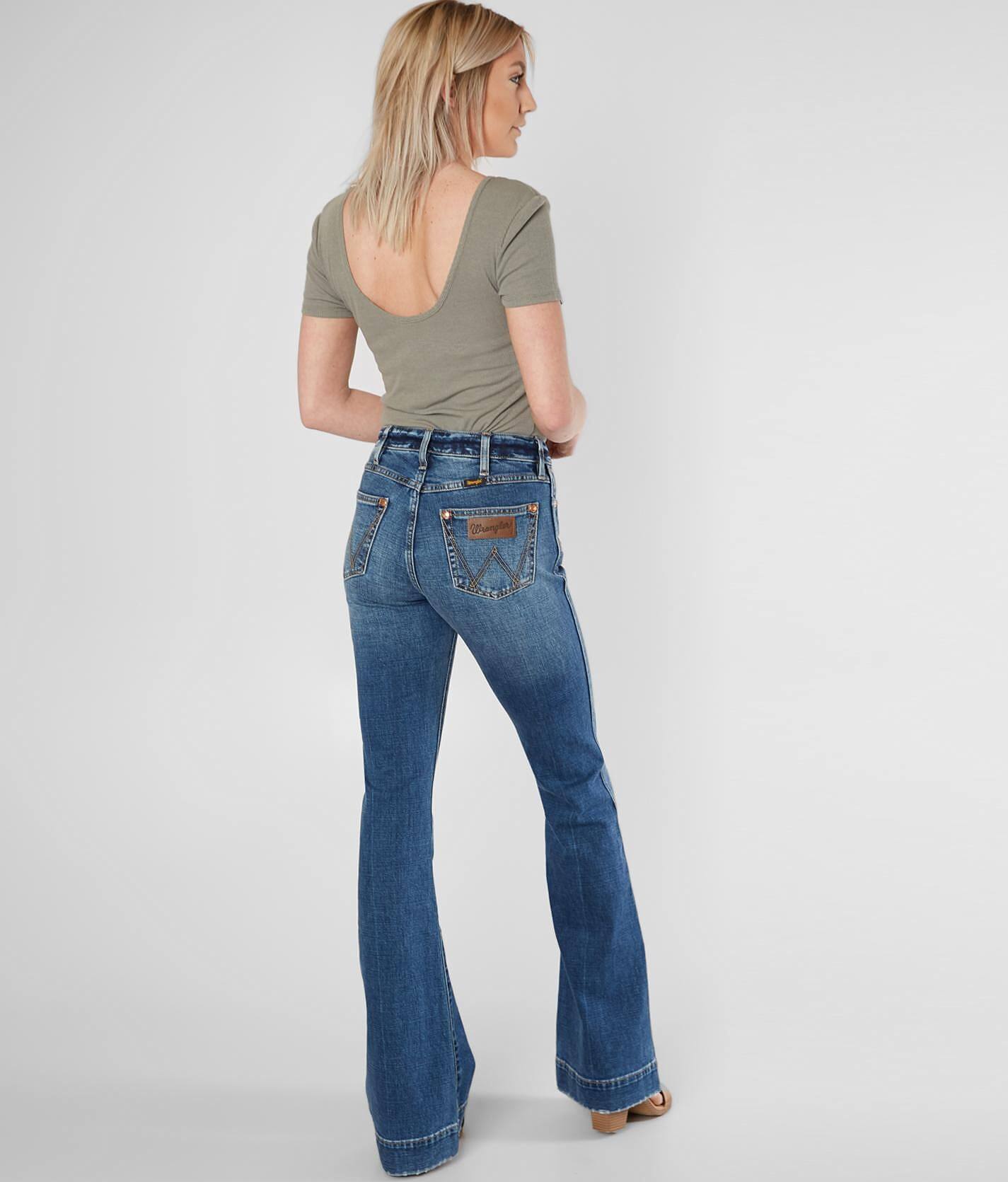 wrangler trumpet flare jeans
