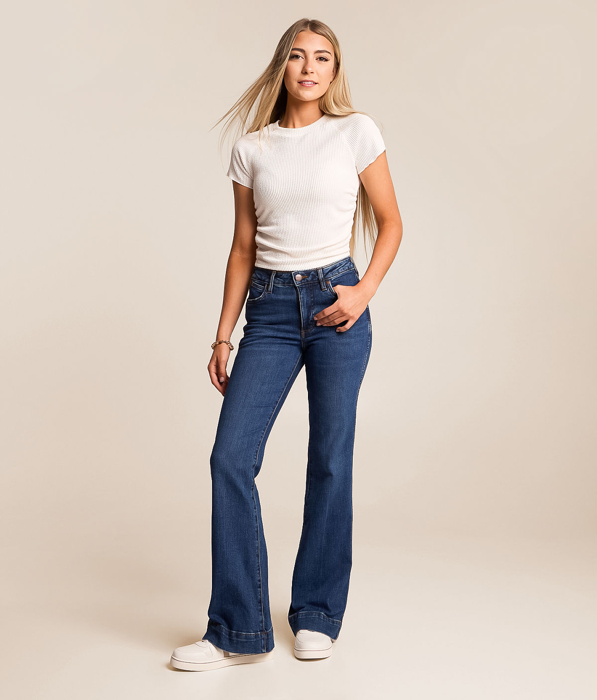 Wrangler® Retro Trouser Flare Stretch Jean — Sara by Buckle