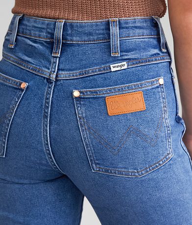 Wrangler&#174; High Rise Wanderer Flare Jean back pocket view