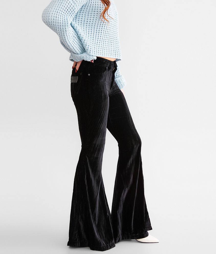 Wrangler® Retro Velvet Stretch Flare Pant - Women's Pants in Black