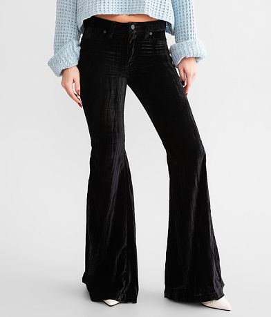 Wrangler&#174; Retro High Rise Velvet Trumpet Flare Pant full left side view