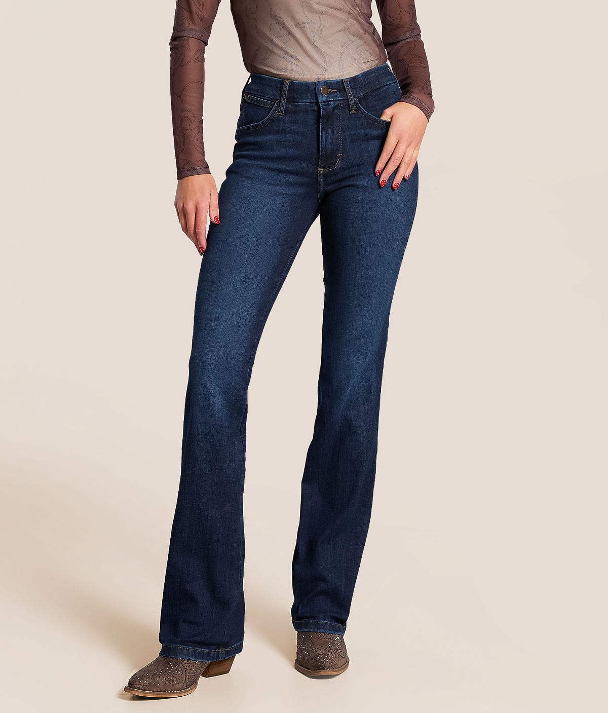 Wrangler® Bespoke Boot Stretch Jean — June by Buckle
