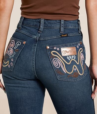 Wrangler&#174; x Lainey Wilson Wildflower Bell Bottom Jean back pocket view