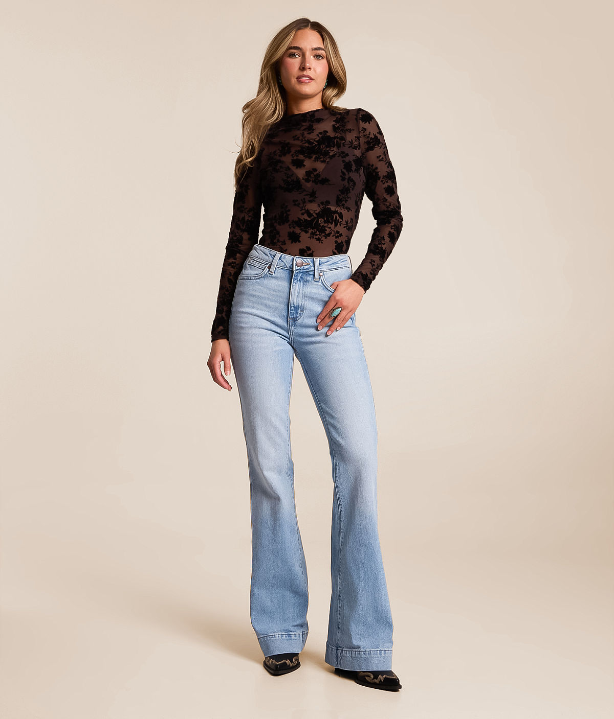 Wrangler® Retro Bailey High Rise Trouser Stretch Jean — Kelsey by Buckle