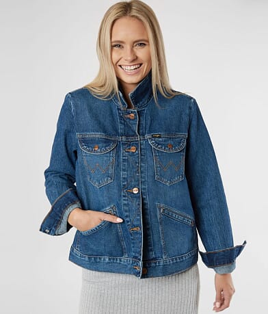 Wrangler&#174; Western Denim Jacket full right side view