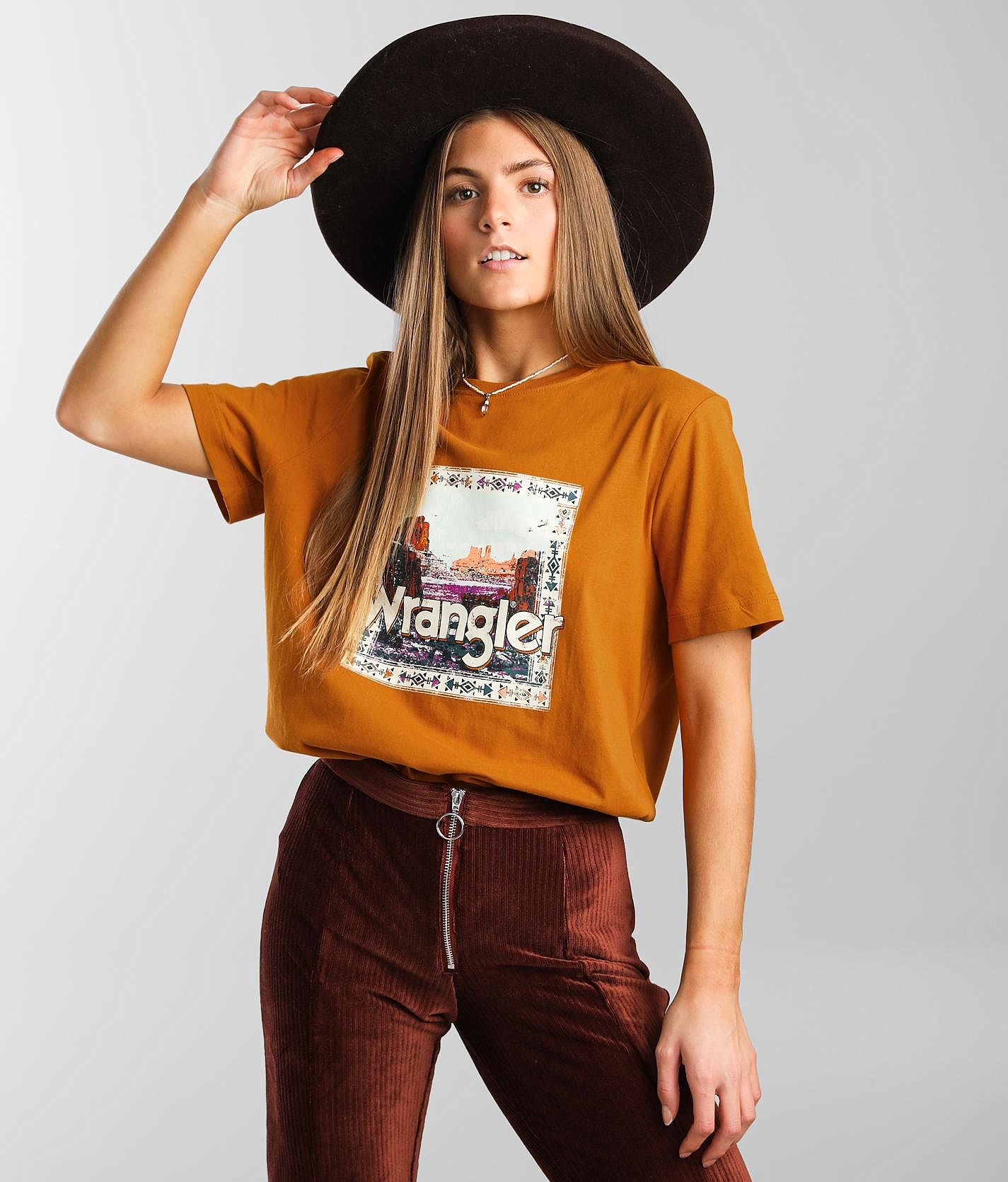 Scenic Western T-Shirt - Women's T-Shirts Rust | Buckle