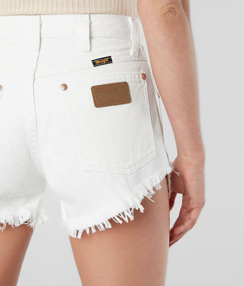 Wrangler® Reworked Cut-Off Denim Short - Women's Shorts in White | Buckle