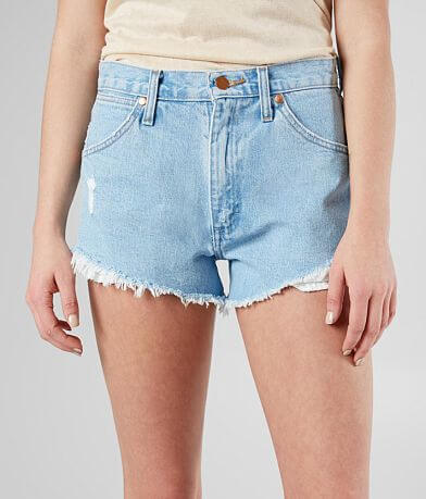 Wrangler&#174; Reworked Cut-Off Denim Short full left side view