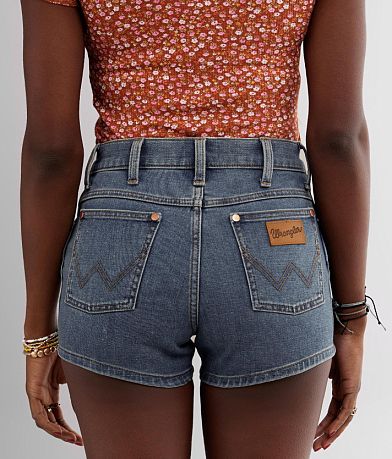Wrangler&#174; High Rise Pin Up Stretch Short back view