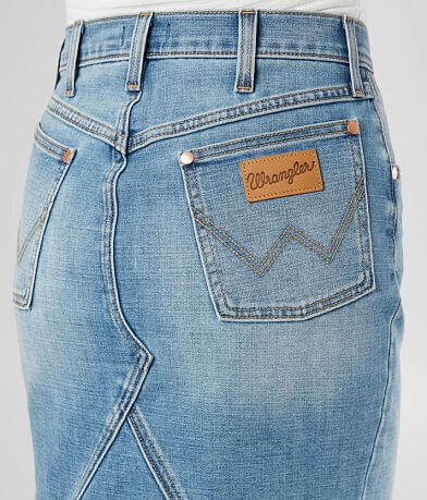 Wrangler&#174; High Rise Mini Denim Stretch Skirt MISC_DETAIL_1