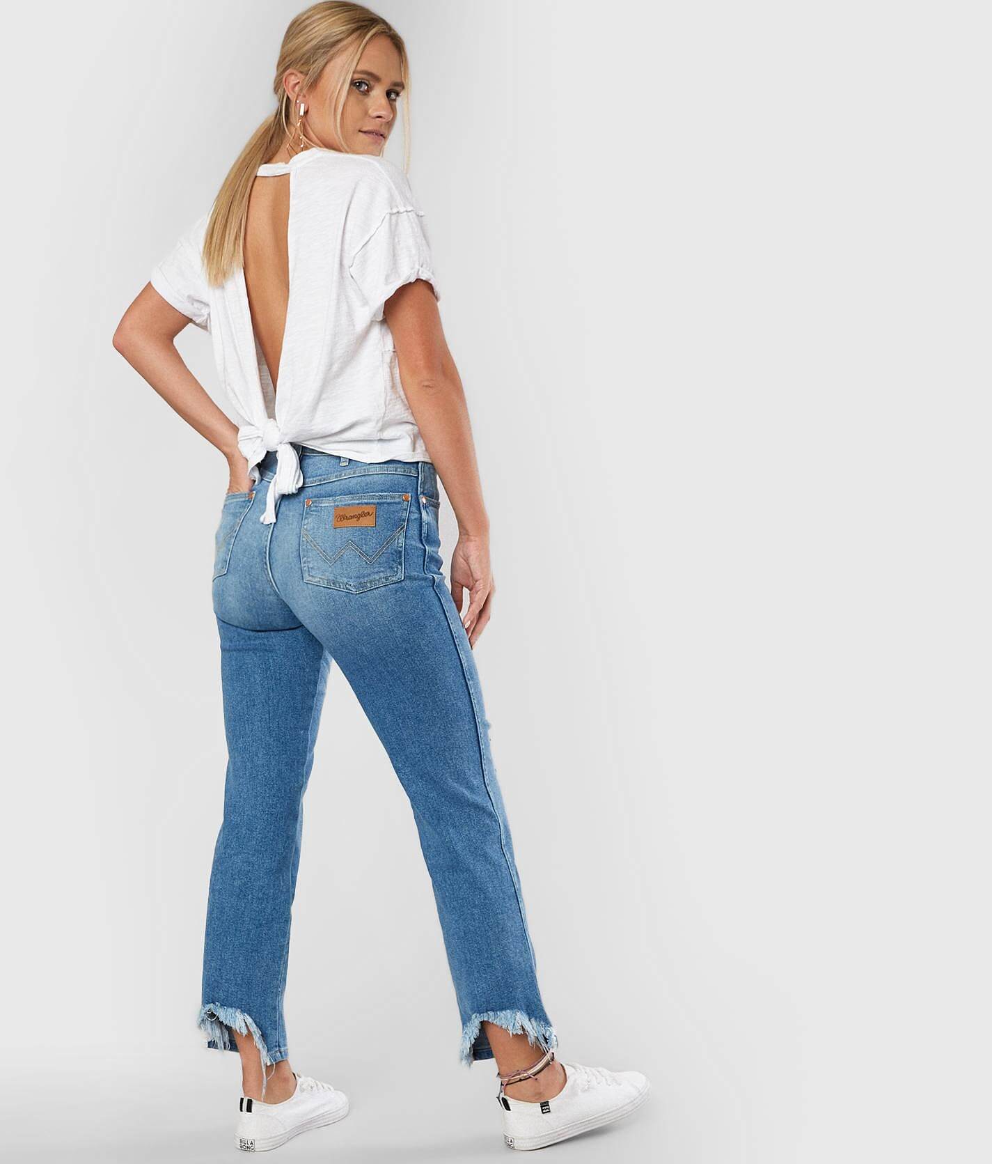 wrangler high waisted jeans womens