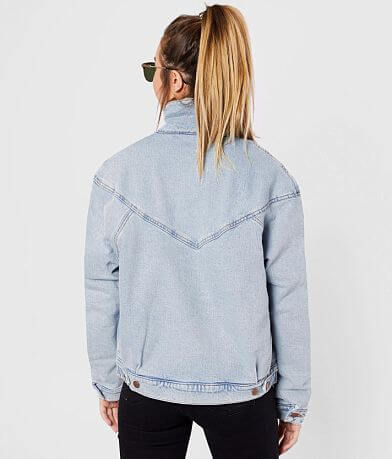 Wrangler&#174; 80s Sherpa Lined Denim Jacket BACK