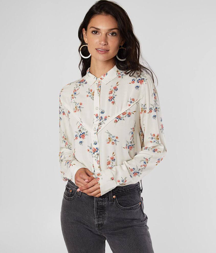 Wrangler&#174; Floral Western Shirt front view