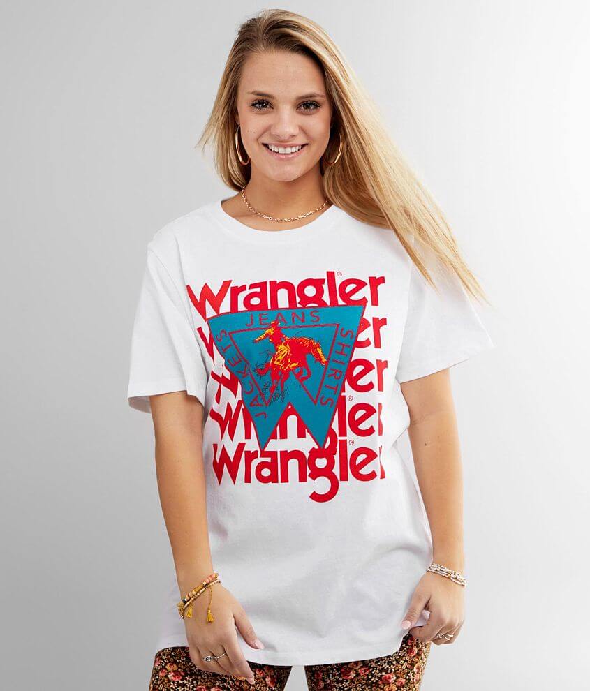 Wrangler&#174; Batwing Logo Oversized T-Shirt front view