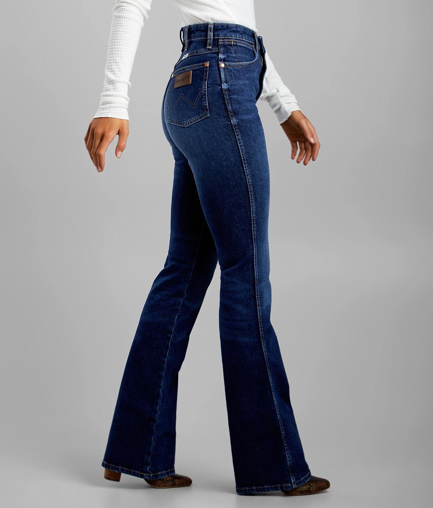 wrangler bootcut high rise jeans