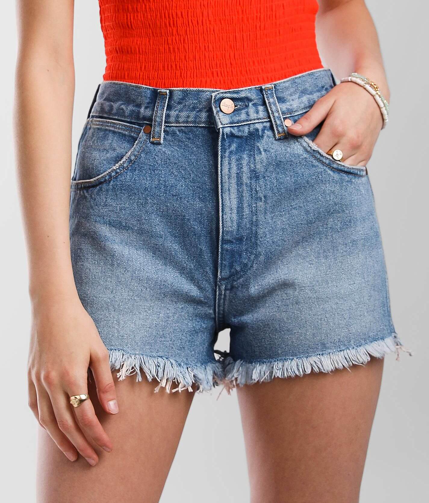 Wrangler® Regular-Fit Mid-Rise 10.75#double; Inseam Denim Shorts