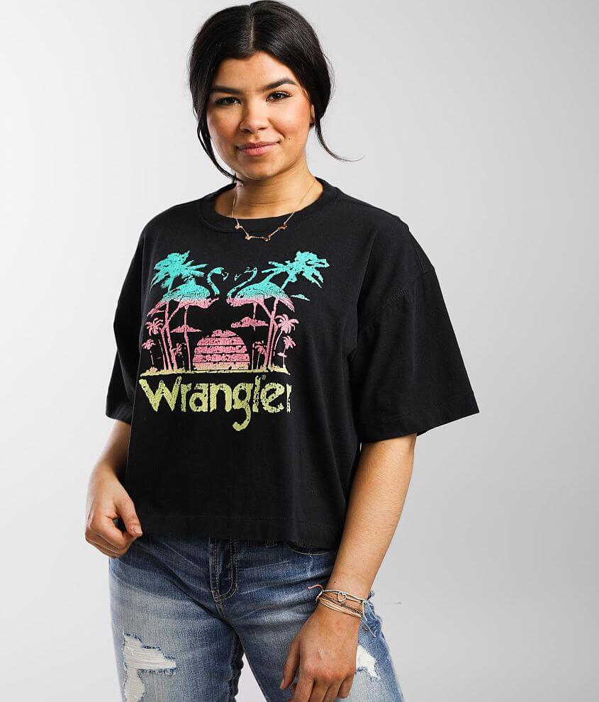 Wrangler® Desert Sun T-Shirt - Women's T-Shirts in Faded Black | Buckle