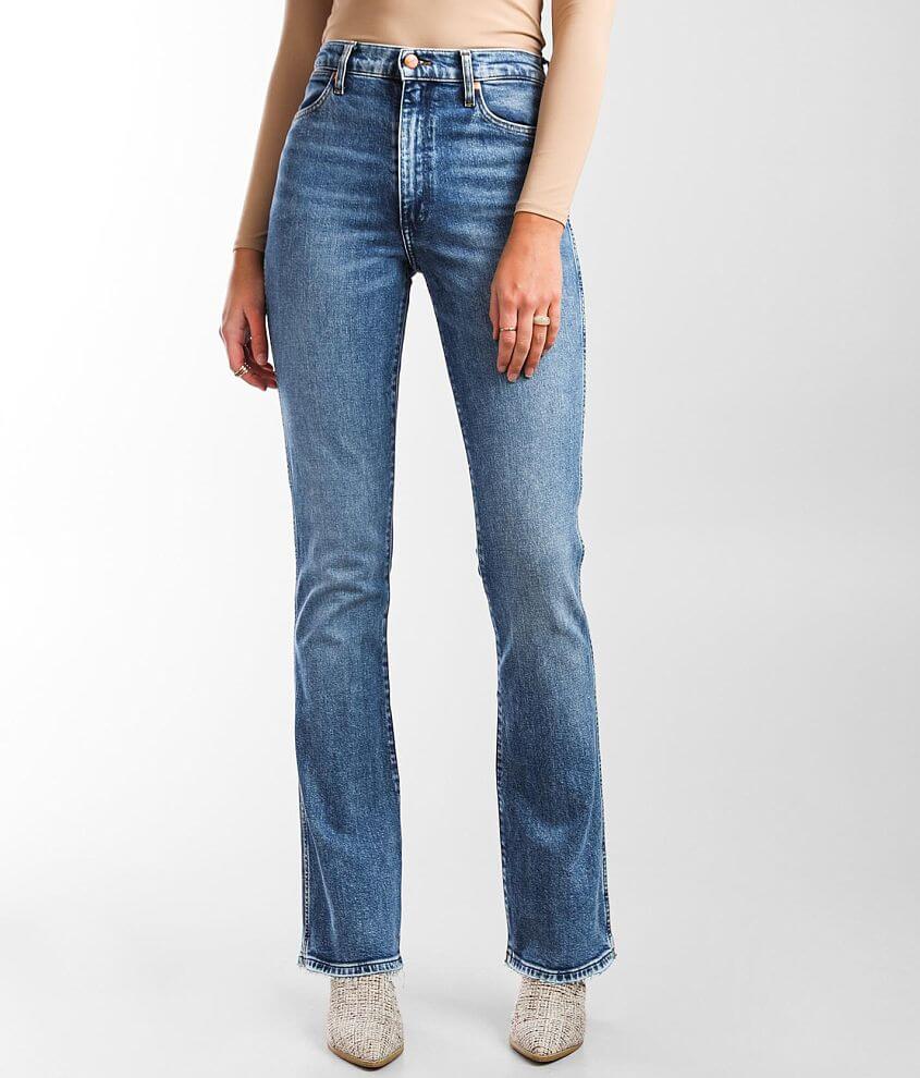 Wrangler 'Westward' High Rise Bootcut Jeans in Dusty Mid - ShopperBoard