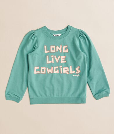 Wrangler® Girls - Long Live Cowgirls Pullover front view