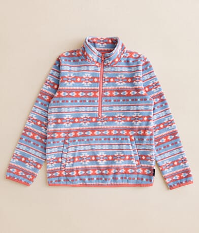 Wrangler® Girls - Quarter Zip Sherpa Pullover front view