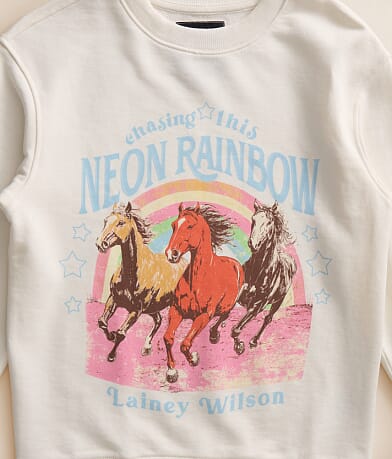 Girls - Lainey Wilson Neon Rainbow Pullover thumbnail 3