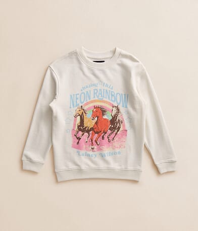 Girls - Lainey Wilson Neon Rainbow Pullover