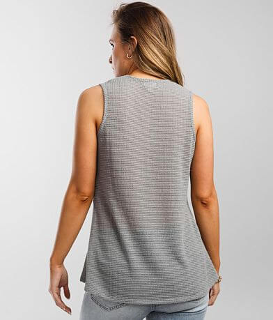 BKE Open Weave Thermal Tank Top BACK
