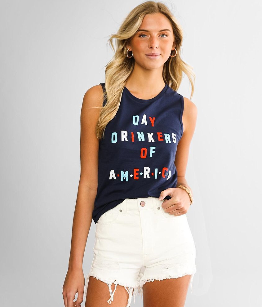 Modish Rebel Day Drinkers Of America Tank Top front view