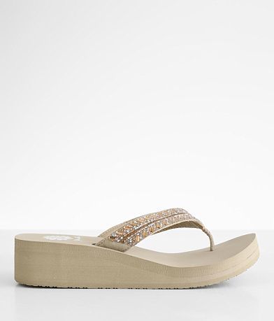 Yellow Box® Lessie Glitz Wedge Flip front view