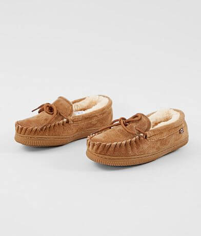 Lamo® Boys - Leather Moccasin Slipper front view