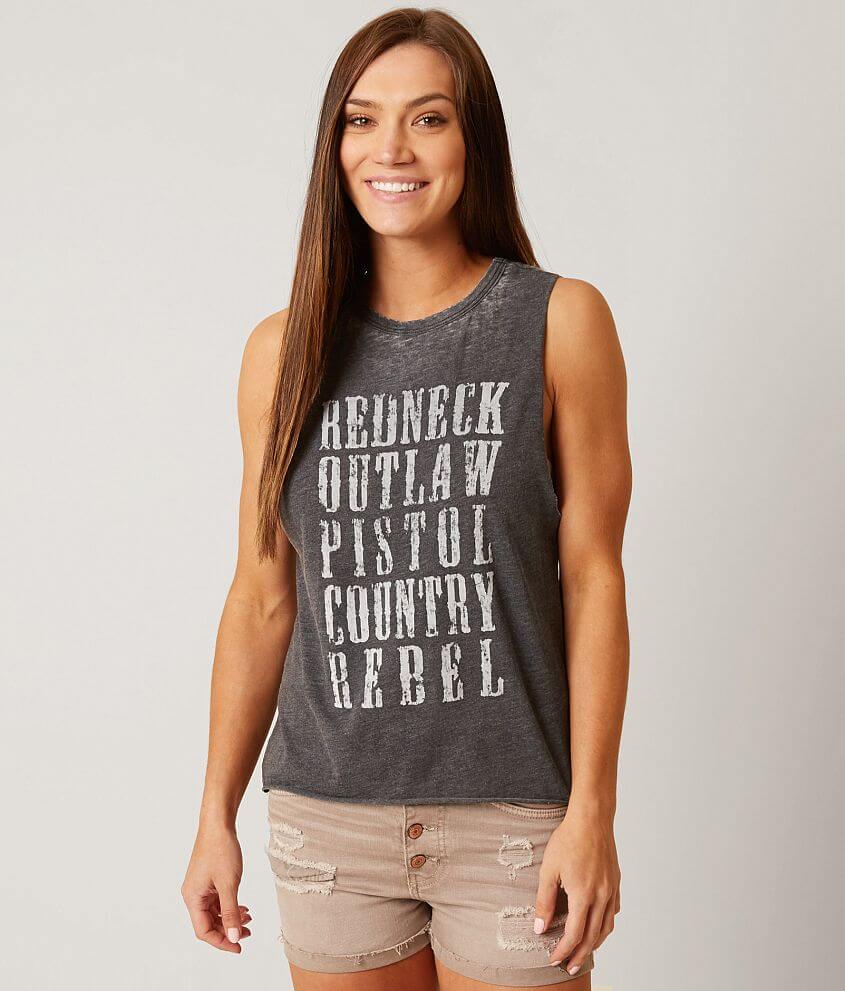 I.O.C. Redneck Outlaw Pistol Country Rebel T-Shirt front view