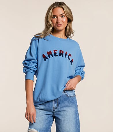 Z Supply American Sunday Oversized Pullover front view