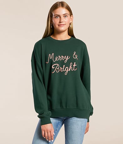 Z Supply Merry & Bright Oversized Pullover front view