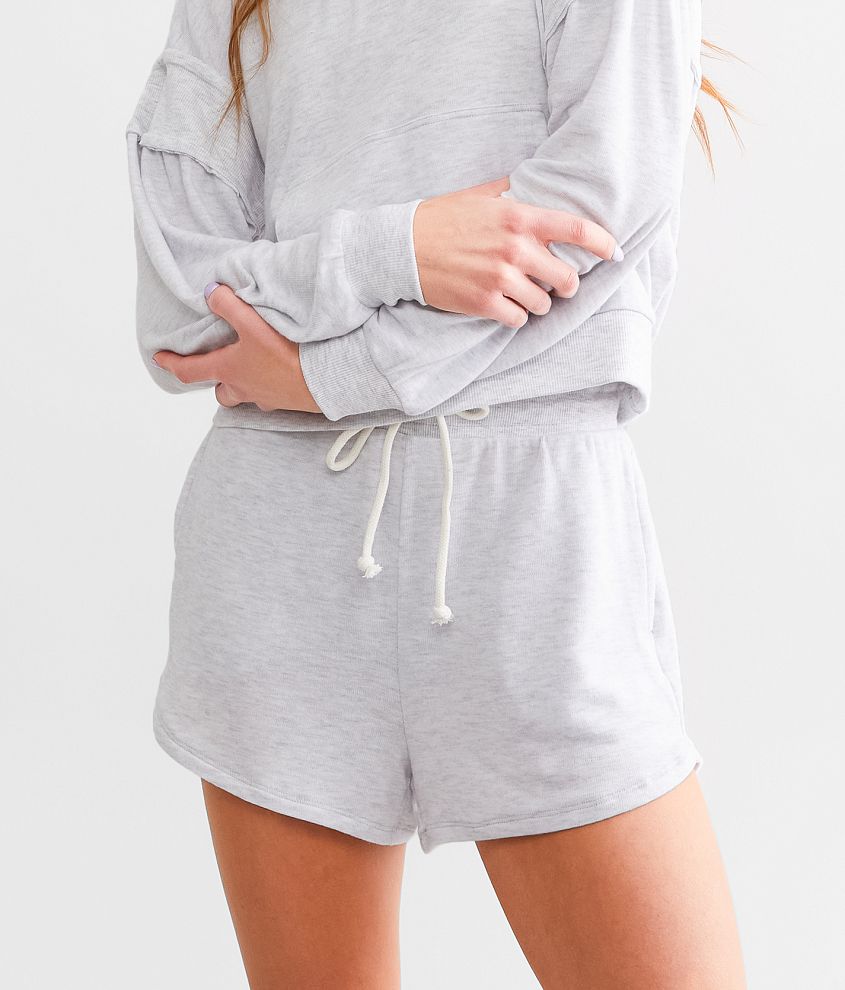 Z Supply Chillin Cozy Short - Women's Loungewear in Light Heather Grey ...