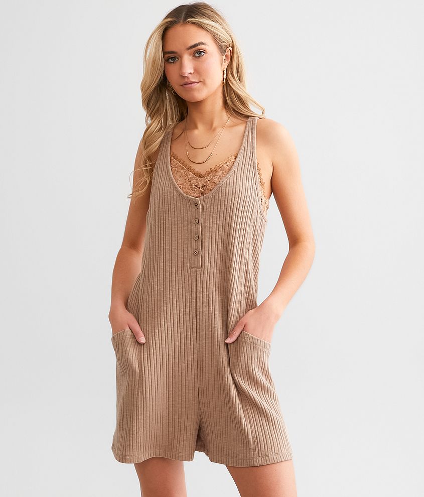 Z Lounge Island Hopper Henley Romper - Women's Loungewear in Iced