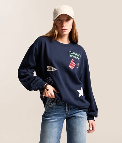 Sports Patch Boyfriend Pullover