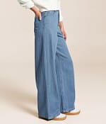 Z Supply Mia Loose Wide Leg Jean - Women's Jeans in Worn Indigo