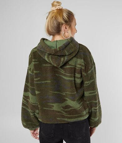 White Crow The Camo Sherpa Hoodie BACK