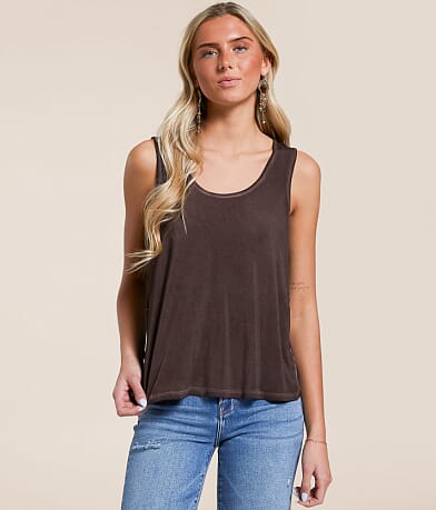 White Crow Lupita Washed Tank Top front view