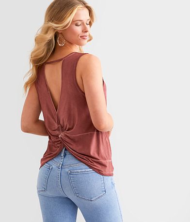White Crow Lupita Washed Tank Top front view