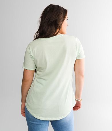 White Crow V-Neck T-Shirt back view