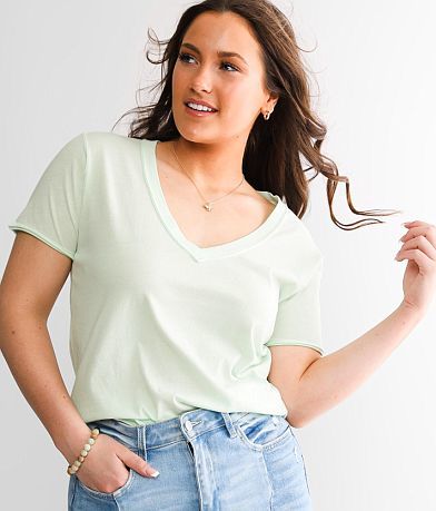 White Crow V-Neck T-Shirt front view