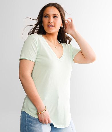White Crow V-Neck T-Shirt full right side view